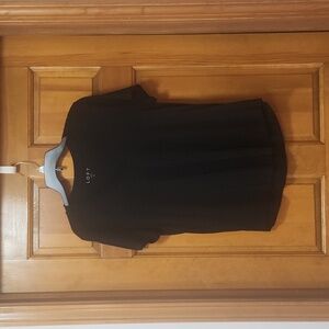NWT LOFT Black Short Sleeved Shirt, Women's Size Medium, V-Neck